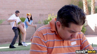 A Golf Lesson For His Wife 8