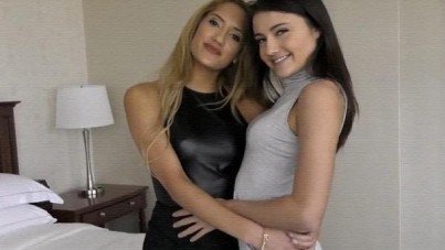 Chloe and Adria group sex casting 5