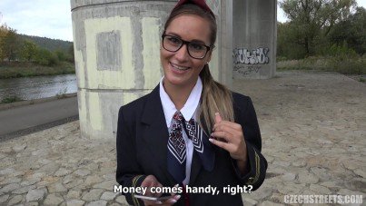 Czech stewardess loves money 1