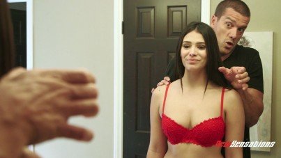 naive teen in red lingerie seduced 1