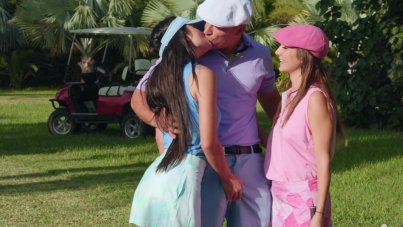 public threesome on the golf course 1
